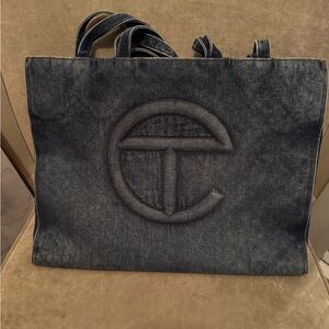 Telfar Large Denim Shopper